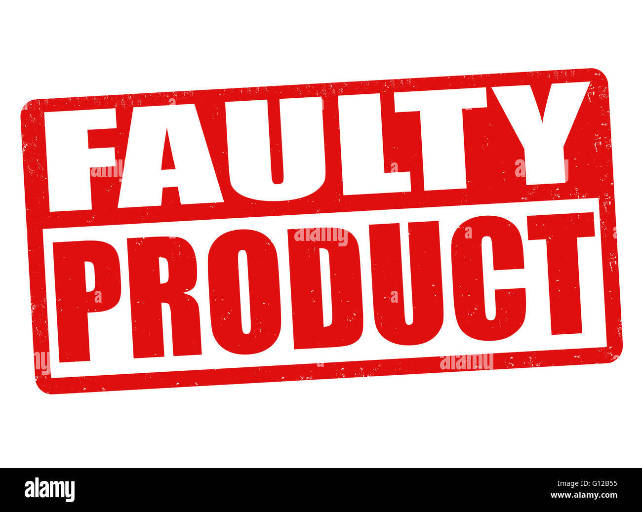 Faulty product grunge rubber stamp on white background, vector illustration Stock Photo