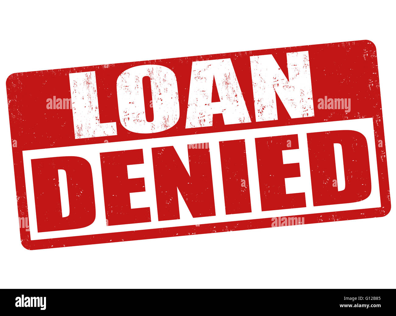Loan denied grunge rubber stamp on white background, vector illustration Stock Photo