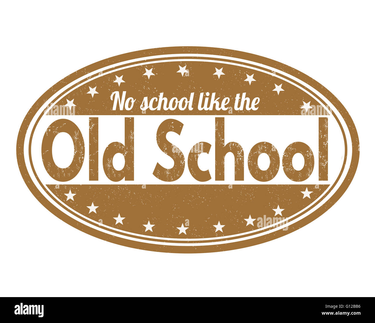 Old school grunge rubber stamp on white background, vector illustration ...