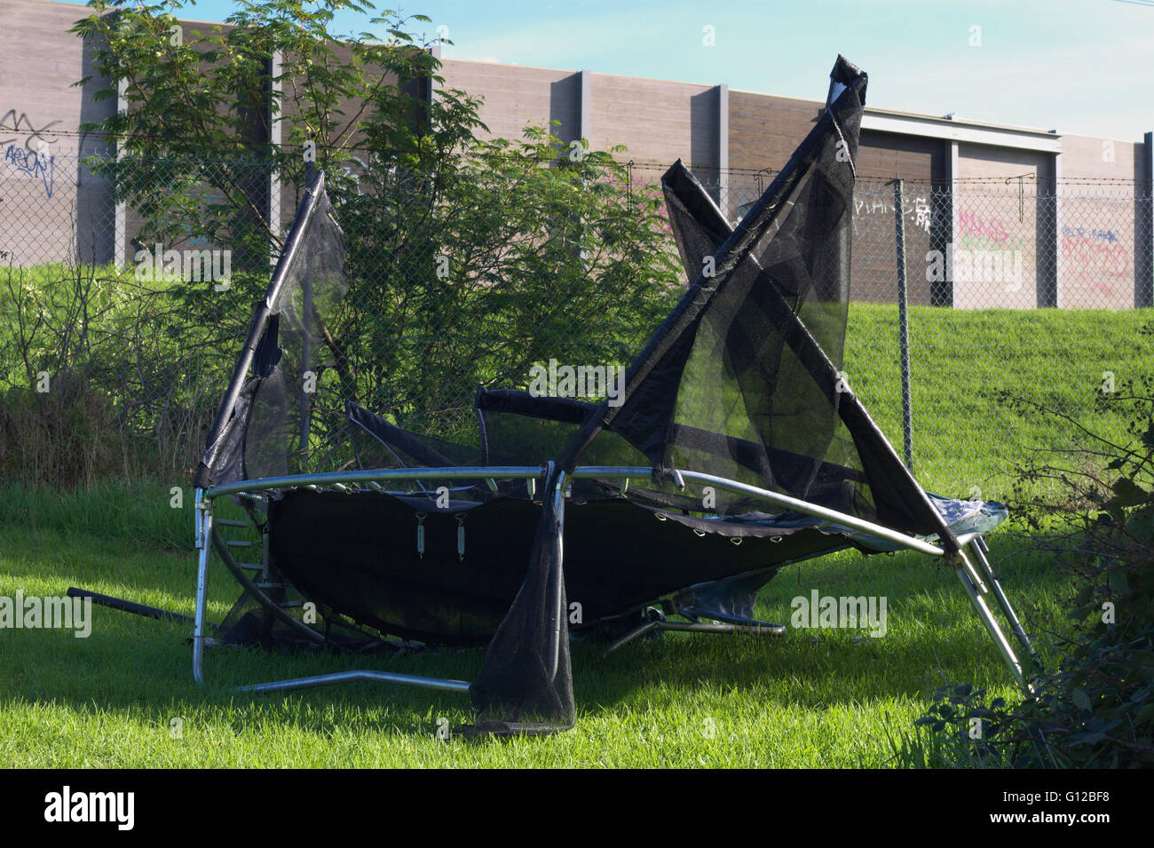 Trampoline damaged hi-res stock photography images - Alamy