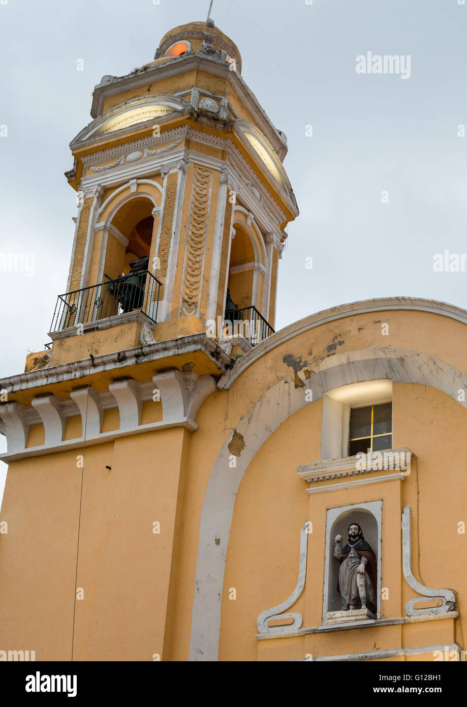 Templo del Ex-Hospital de San Roque is a 17th century Roman Catholic church in Puebla Mexico Stock Photo