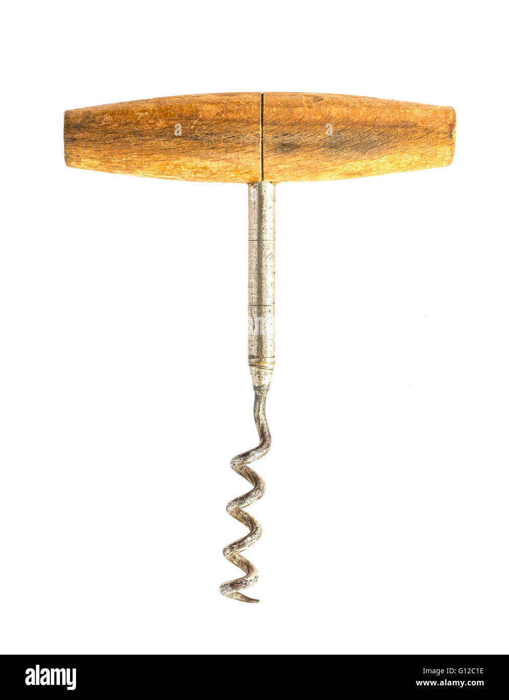 Vintage corkscrew isolated on a white background Stock Photo - Alamy