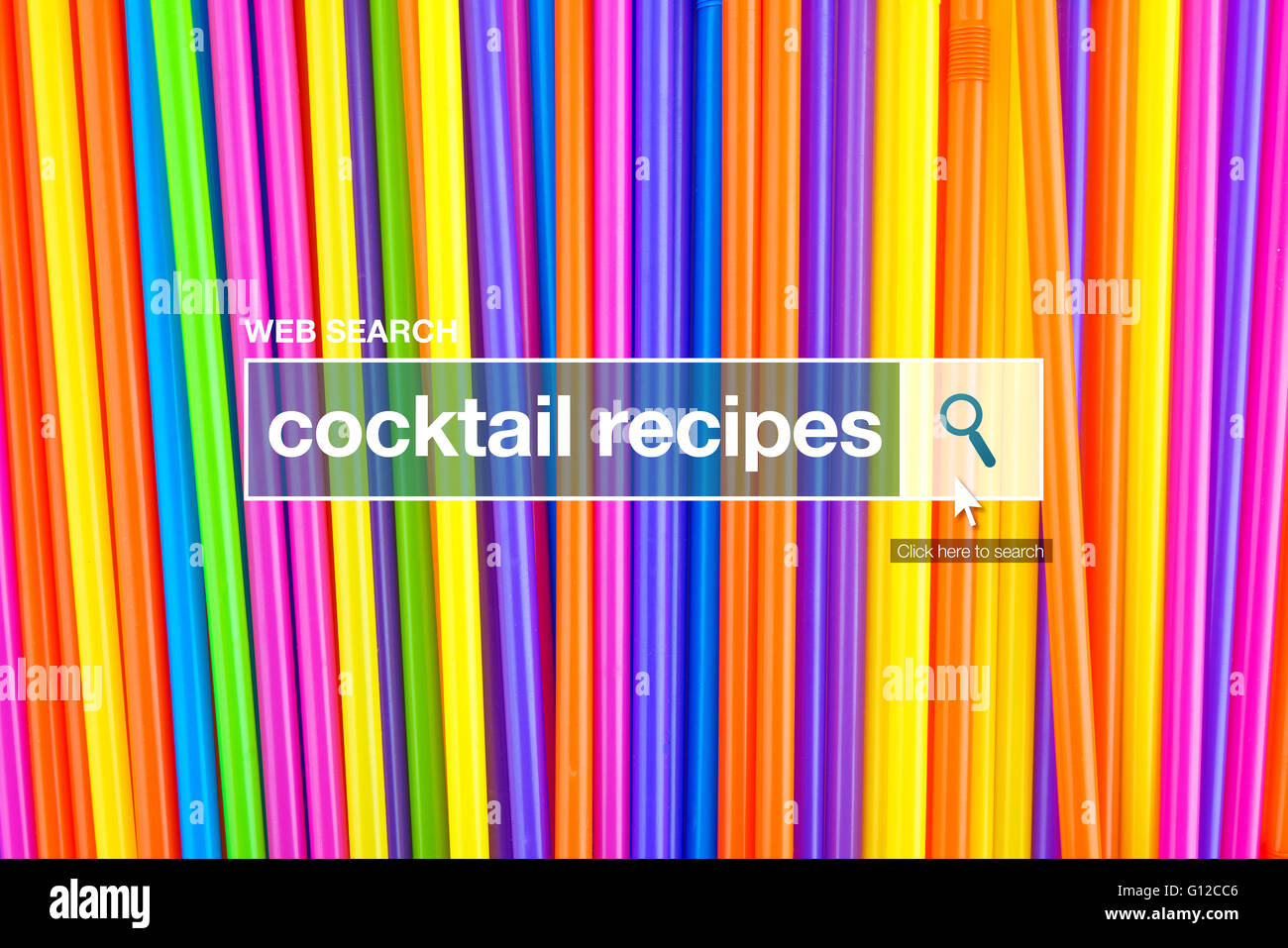Cocktail recipes definition in glossary web search bar