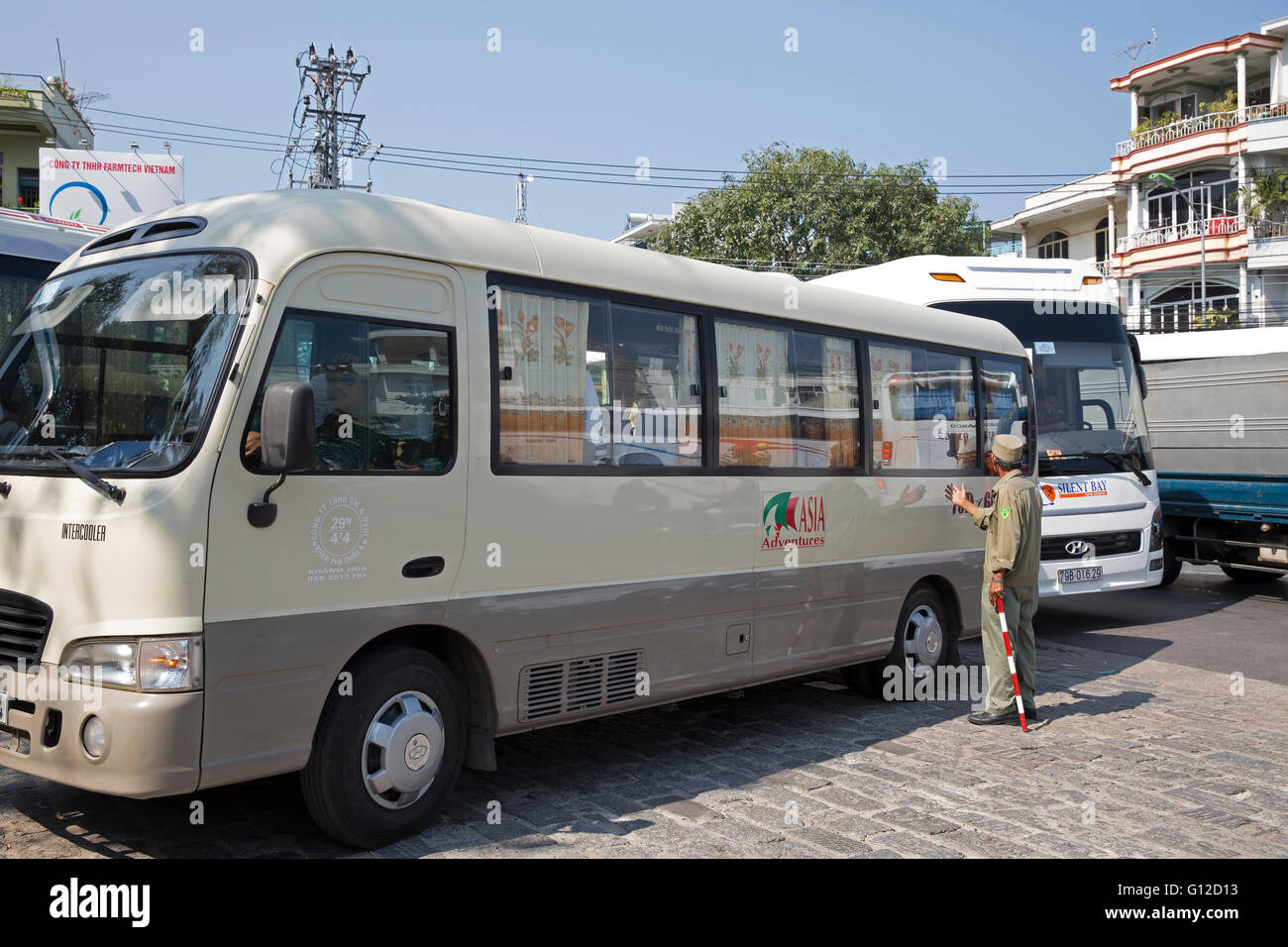 Coaches in Nha Trang Vietnam Stock Photo Alamy