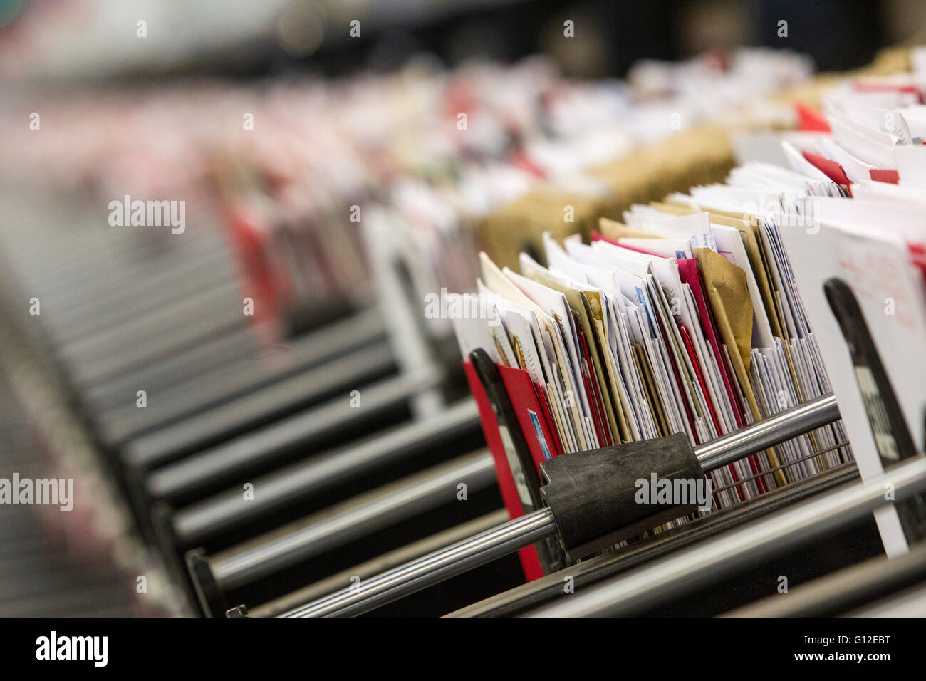letters in sorting office Stock Photo