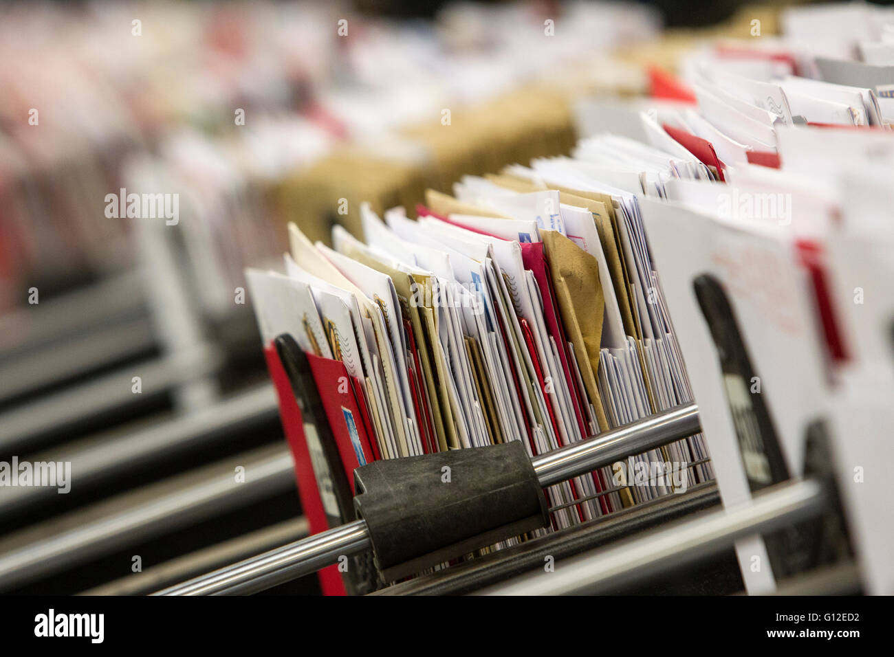 letters in sorting office Stock Photo