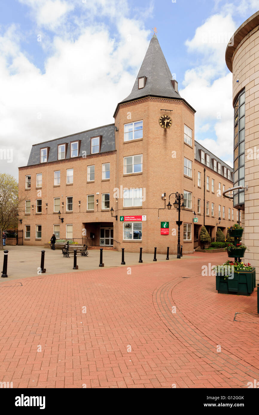 Wrexham Maelor Council offices on Lambpit Street and Queens Square the