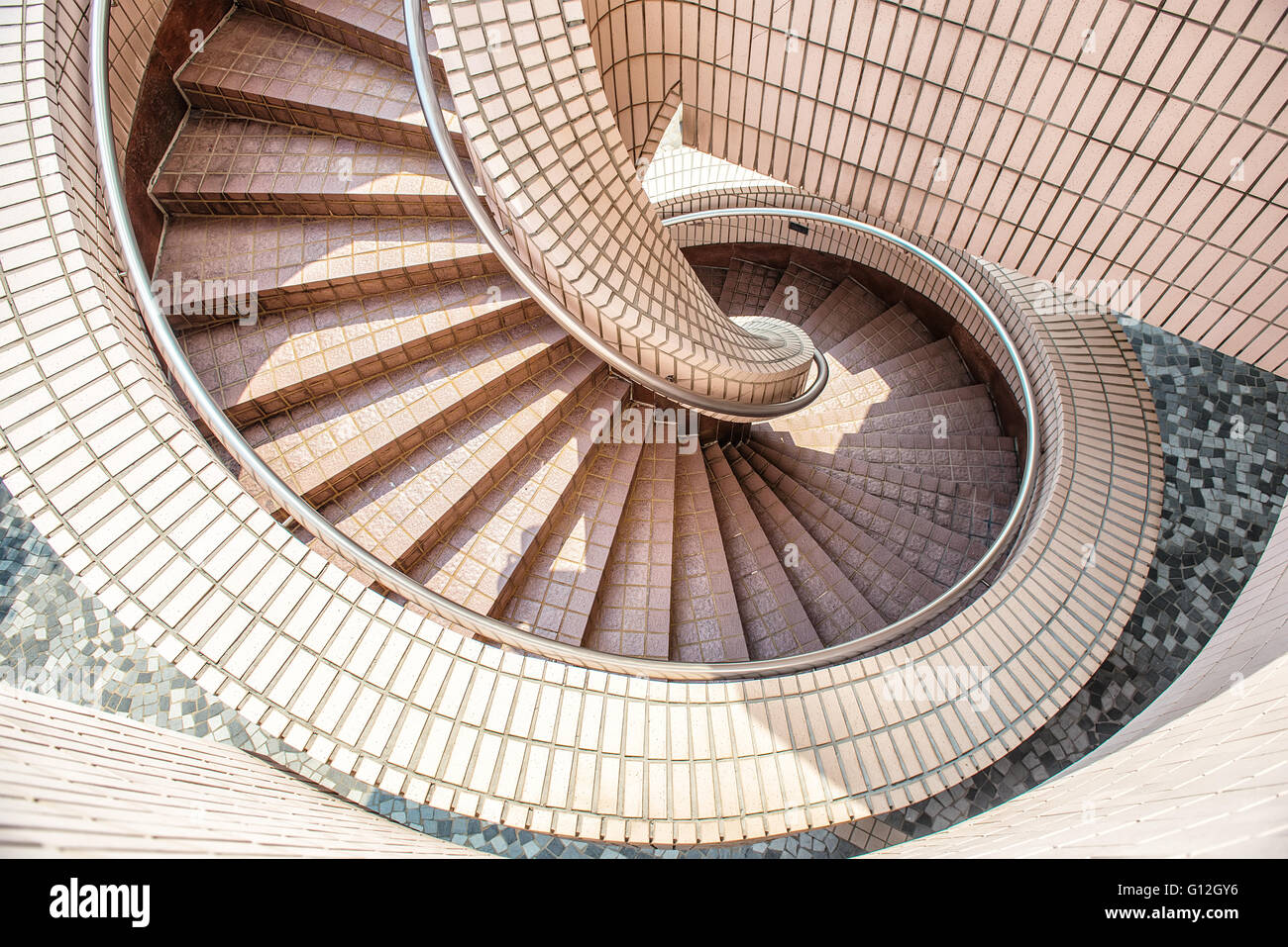 Spiral concrete ladder Stock Photo Alamy