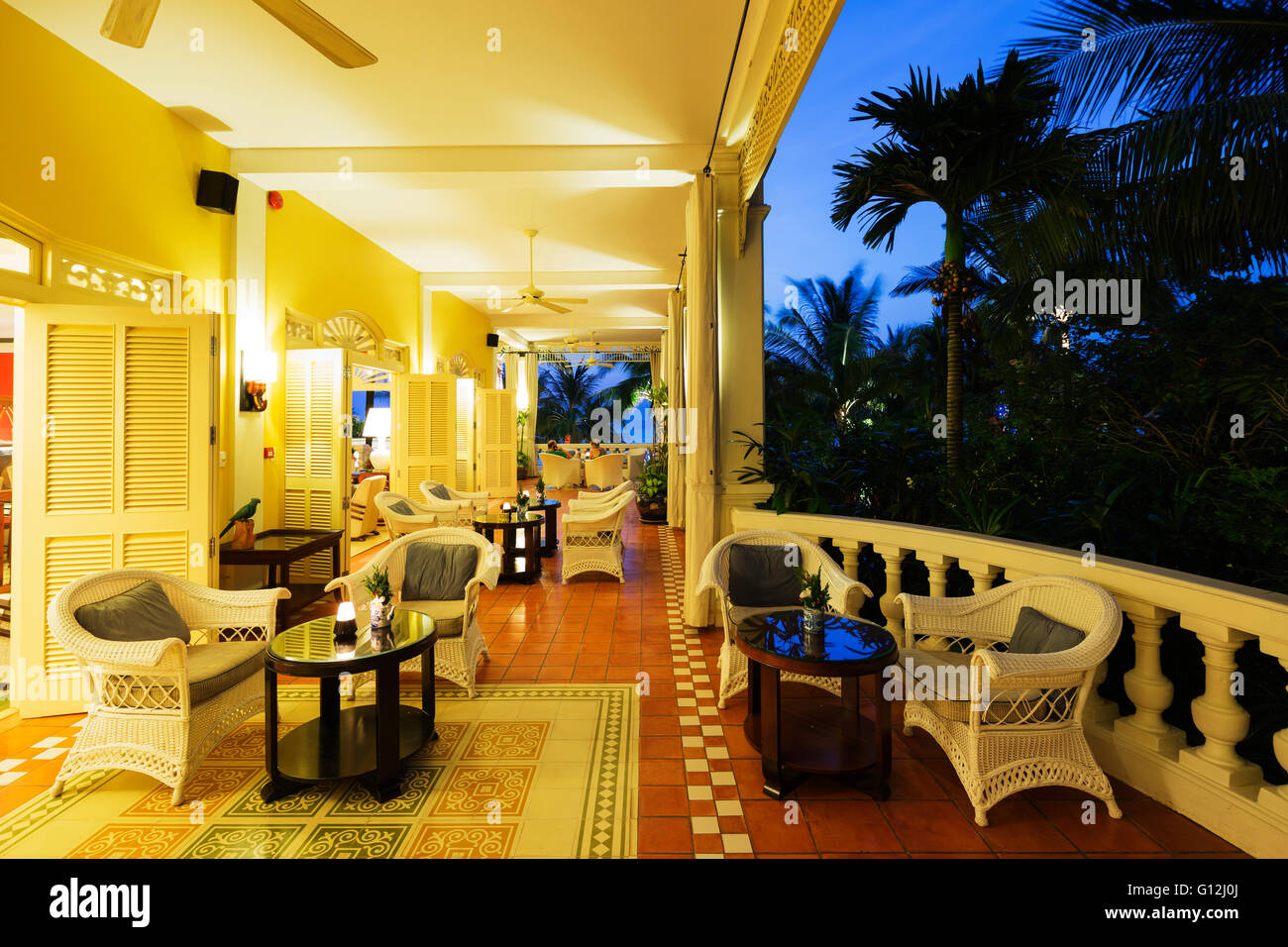 South East Asia, Vietnam, Phu Quoc island, Hotel La Veranda, Long Beach resort Stock Photo