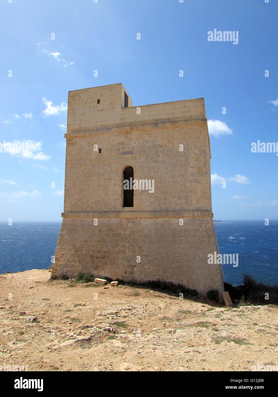 Maltese watch towers, Hagar Qim, Malta Stock Photo