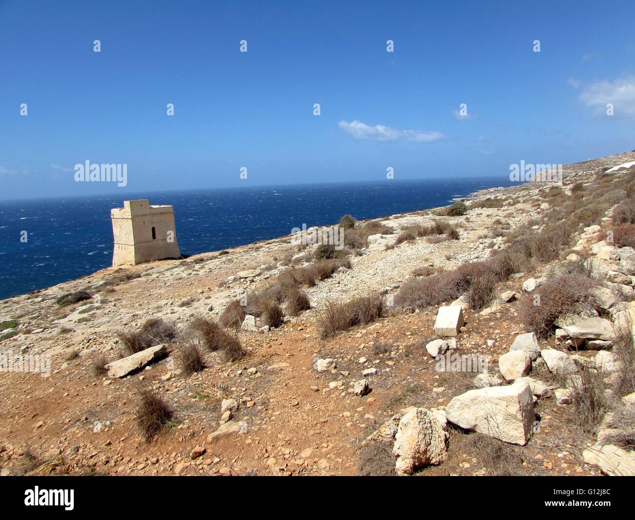 Watch towers of Malta Stock Photo