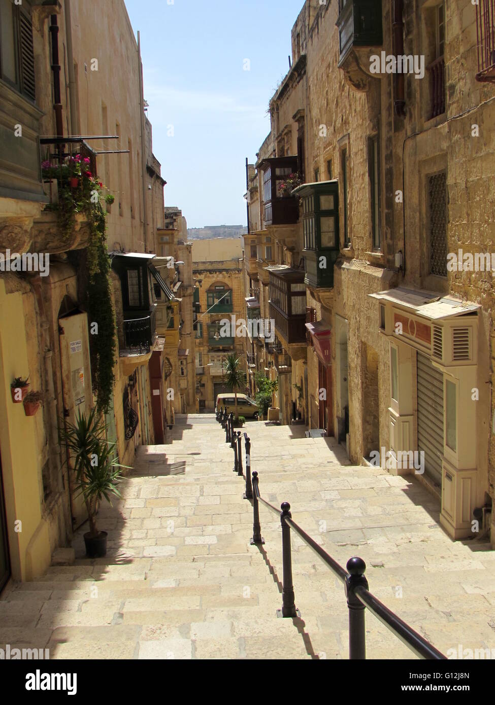 Street in Valletta, Malta Stock Photo