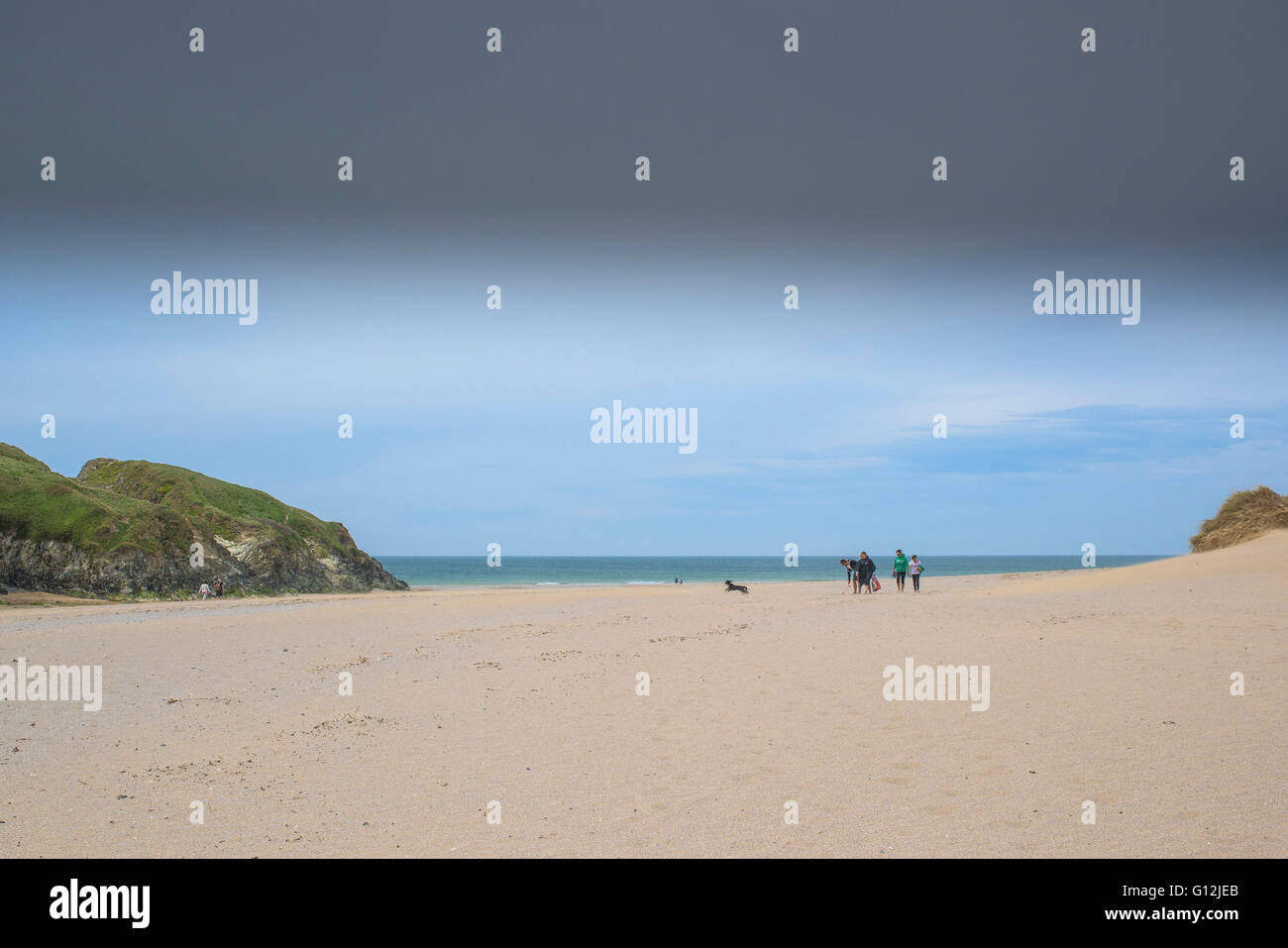 Holywell Bay in Cornwall Stock Photo Alamy