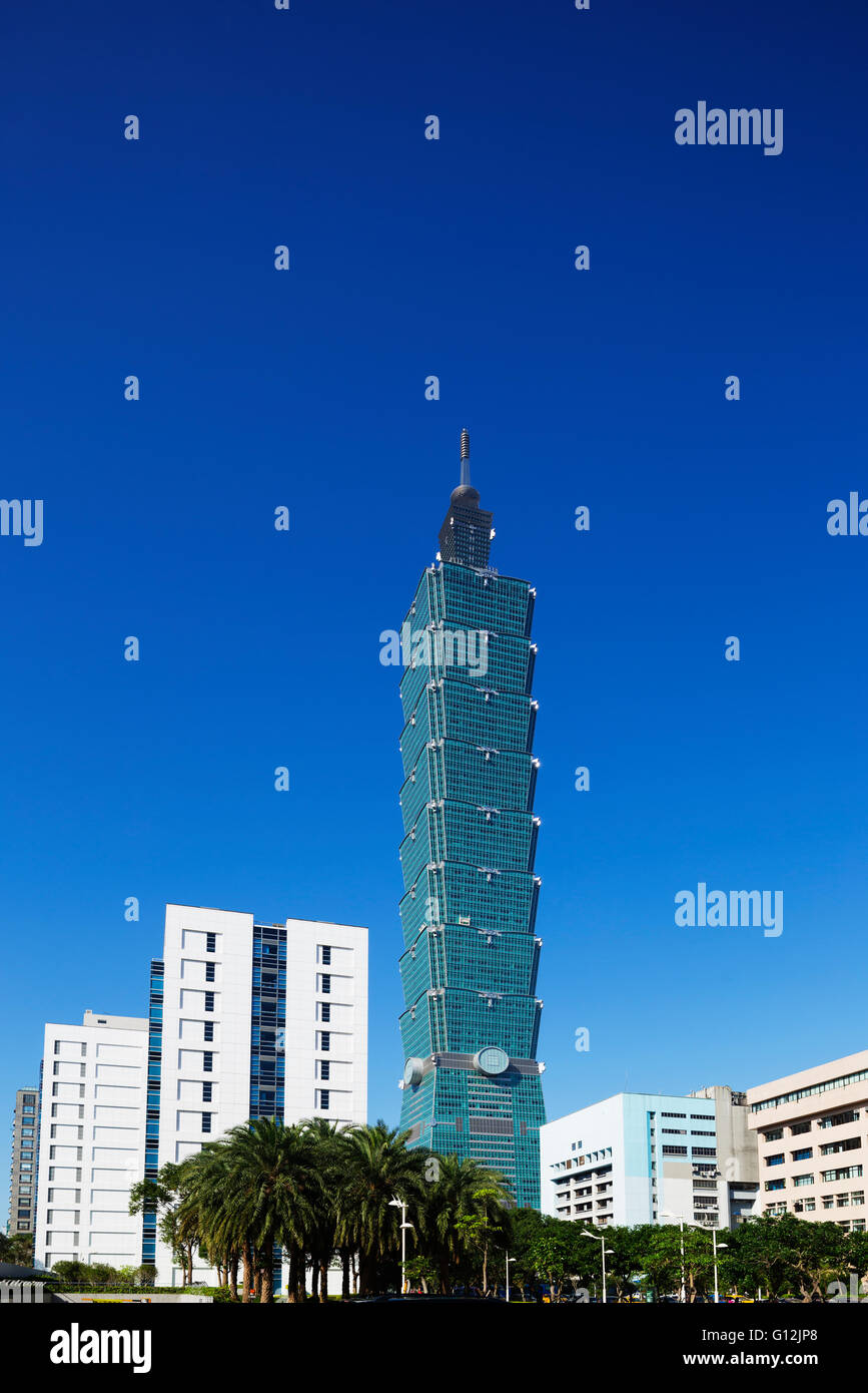 Taiwan, Taipei, Taipei 101 building Stock Photo