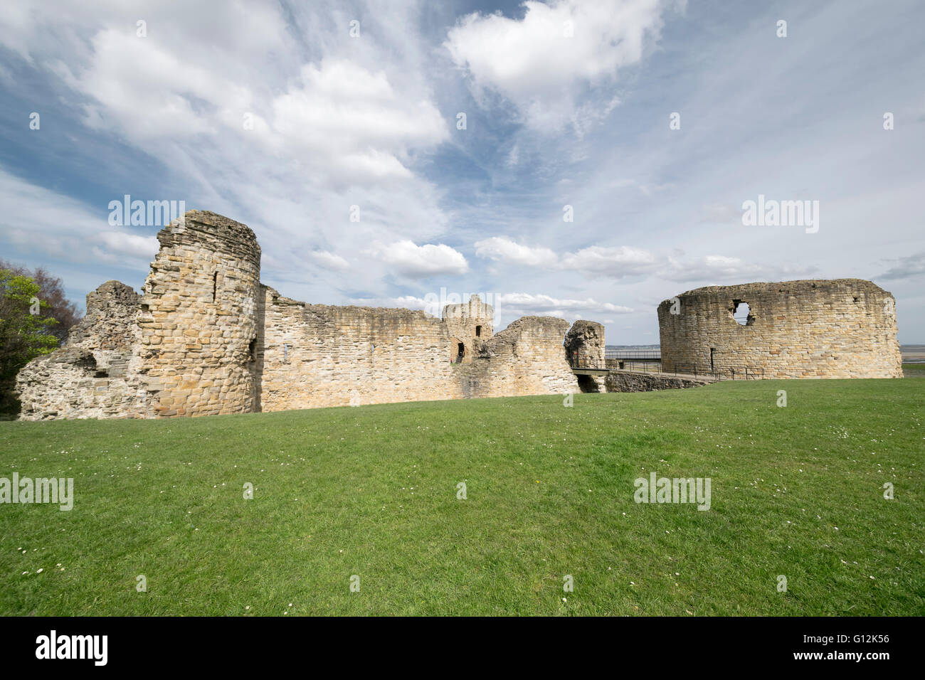 Flint Castle built by King Edward 1st in 1277-1286 located on the River Dee estuary North Wales Flintshire Stock Photo