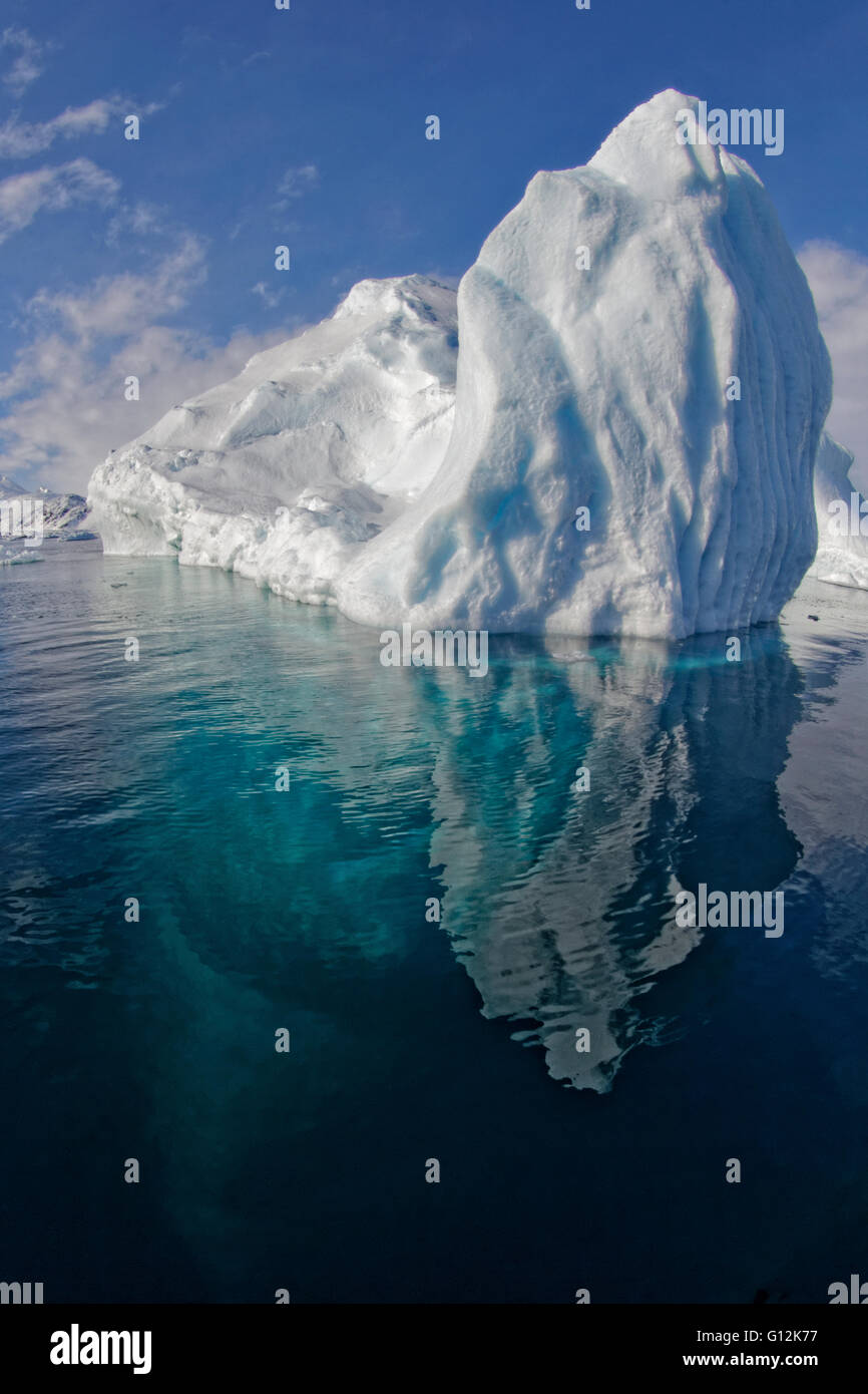 Iceberg at Sermilik Fjord, Tasiilaq, Greenland Stock Photo