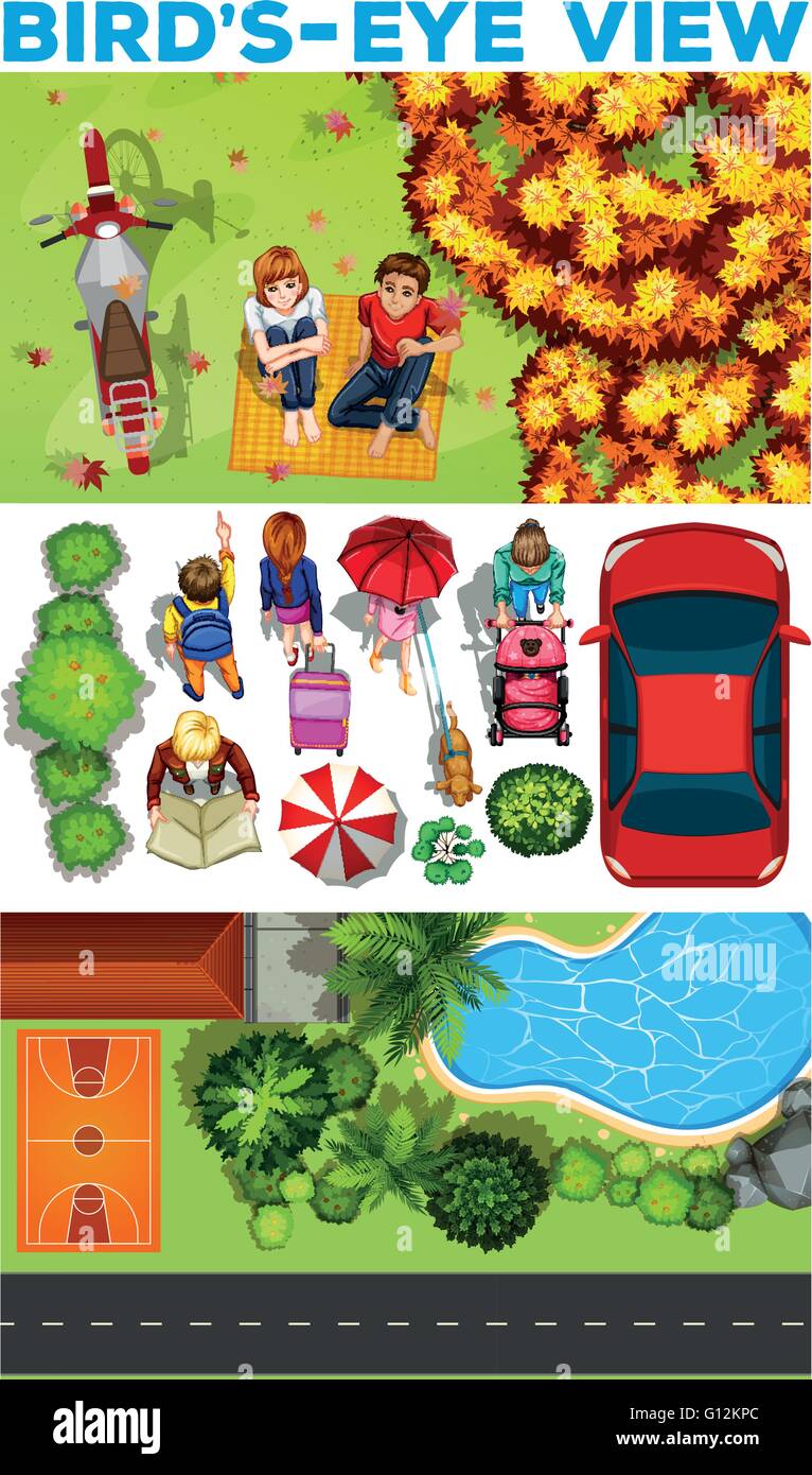 People in the park illustration Stock Vector Image & Art - Alamy