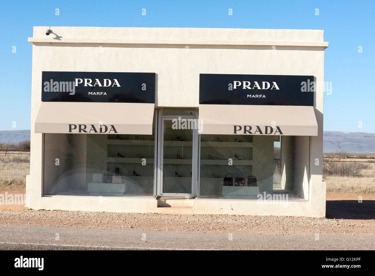 Prada Marfa An Art Installation Near Valentine Texas Stock