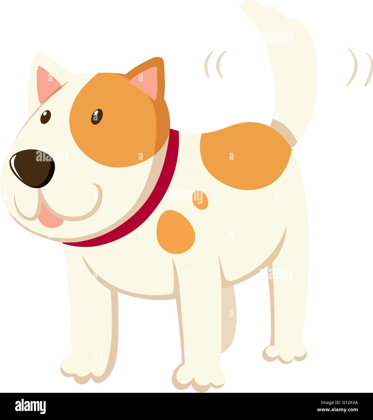 Tail wagging dog character drawing hires stock photography and images