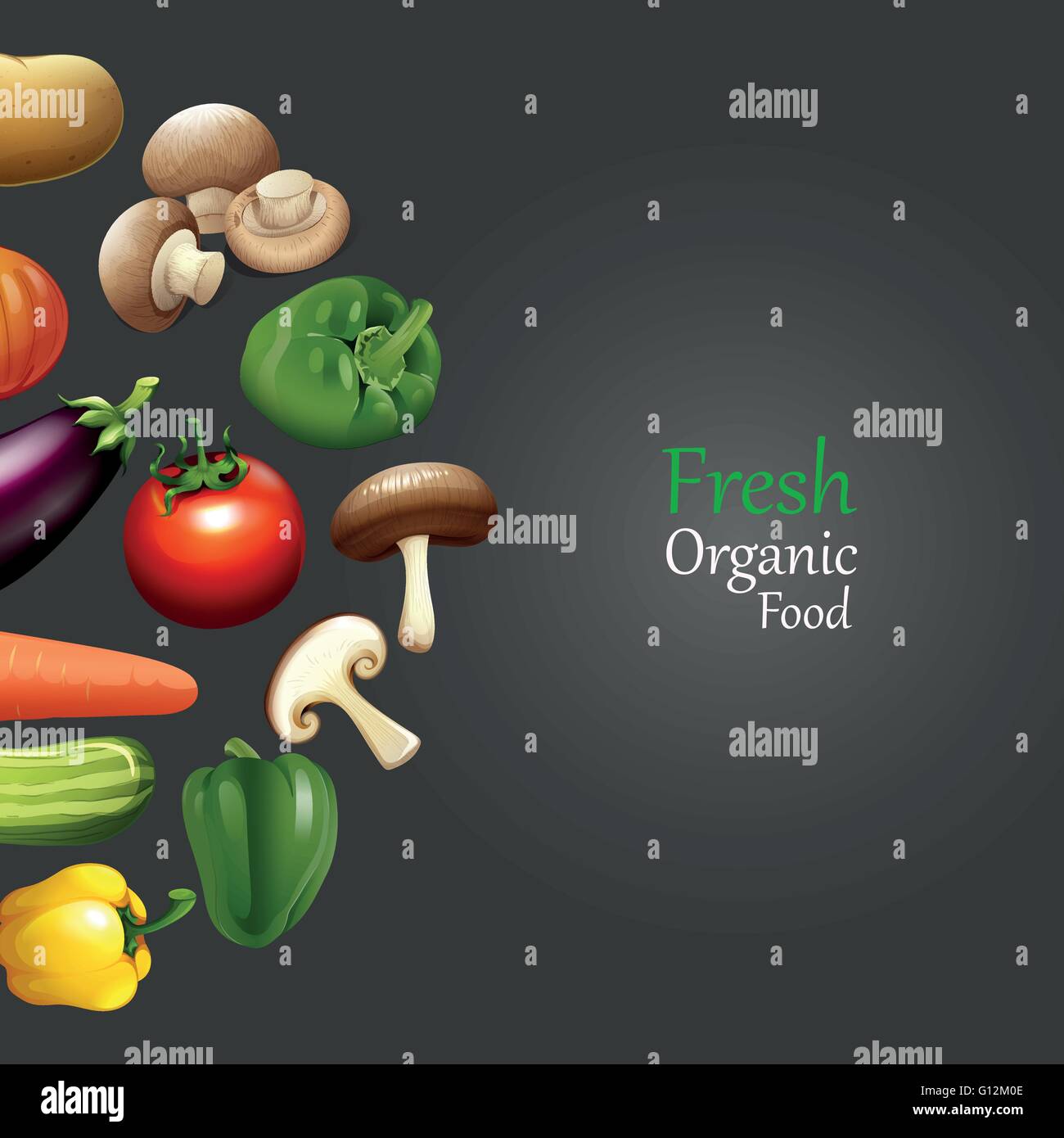 Paper design with fresh organic food illustration Stock Vector Image ...