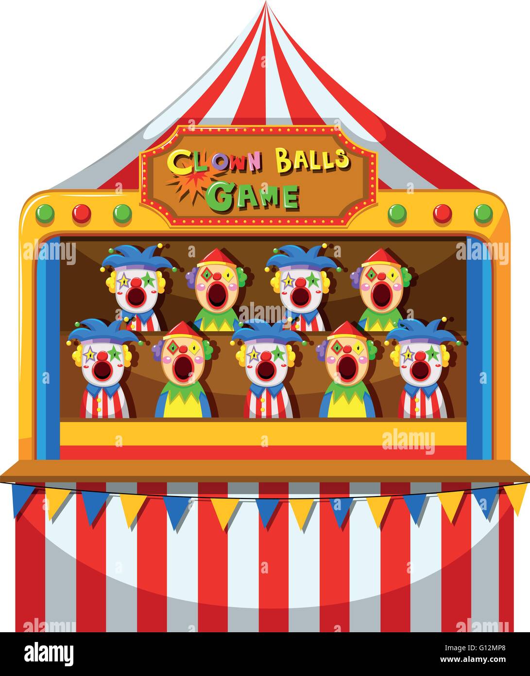 Clown ball game at the circus illustration Stock Vector Image & Art Alamy