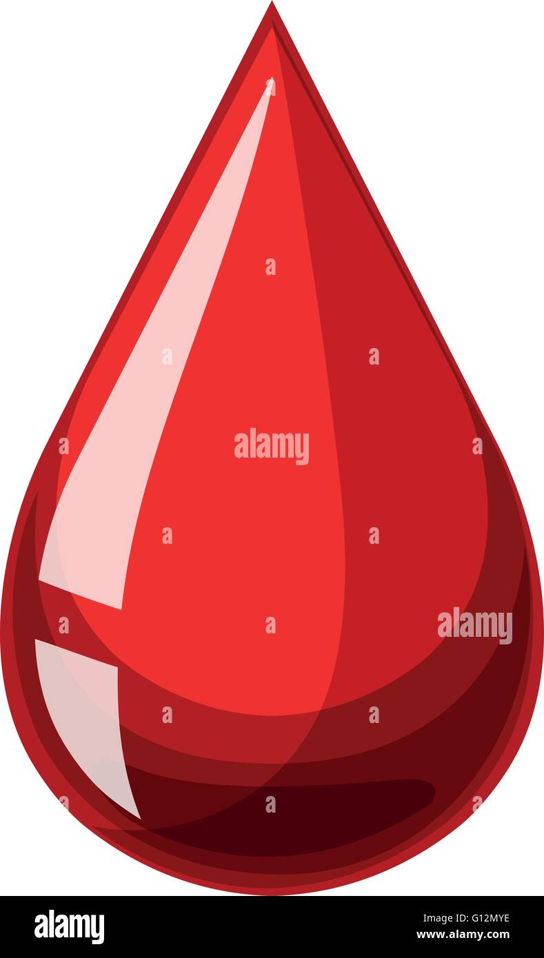 Single drop of human blood illustration Stock Vector