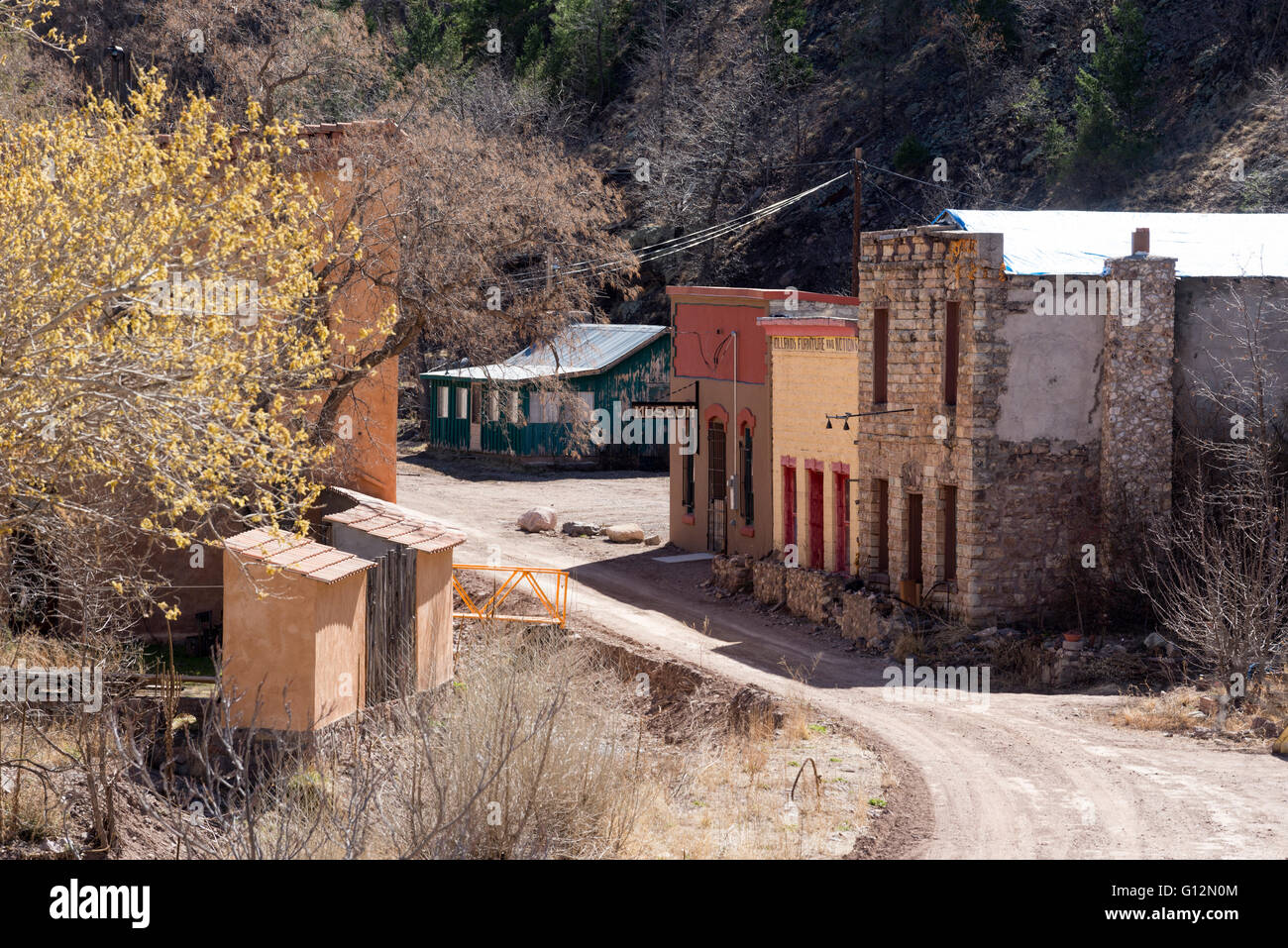 The ghost town of Mogollon, New Mexico Stock Photo Alamy