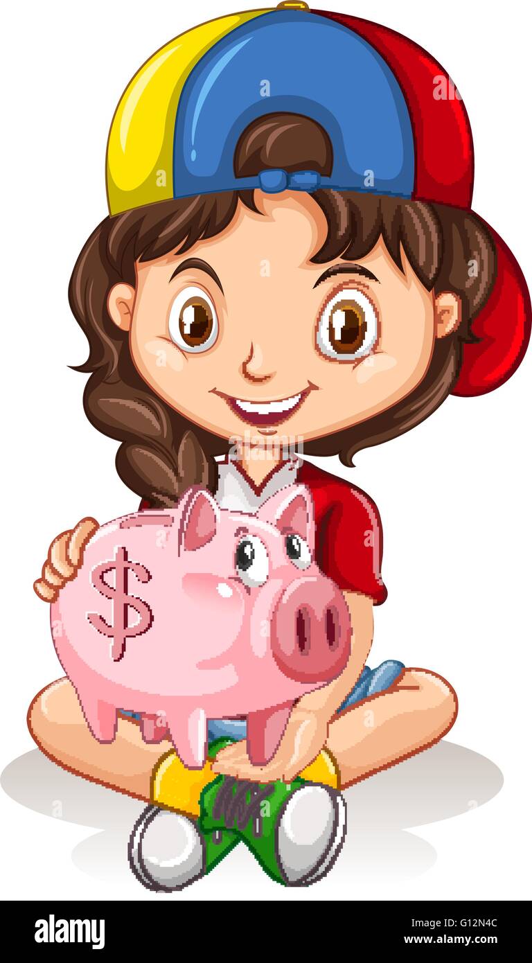 piggy bank girl