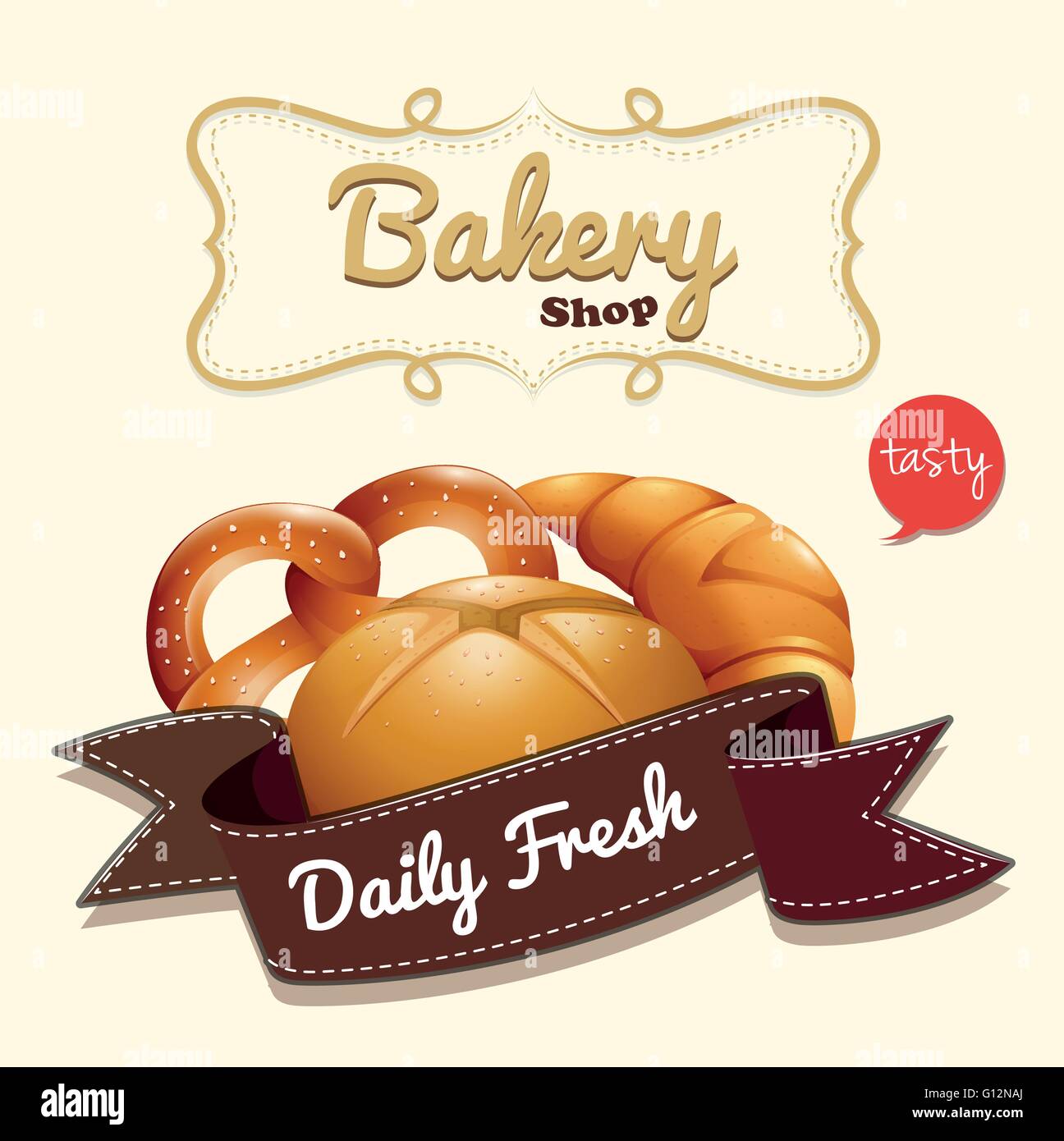 Bakery logo text bread illustration hi-res stock photography and images ...