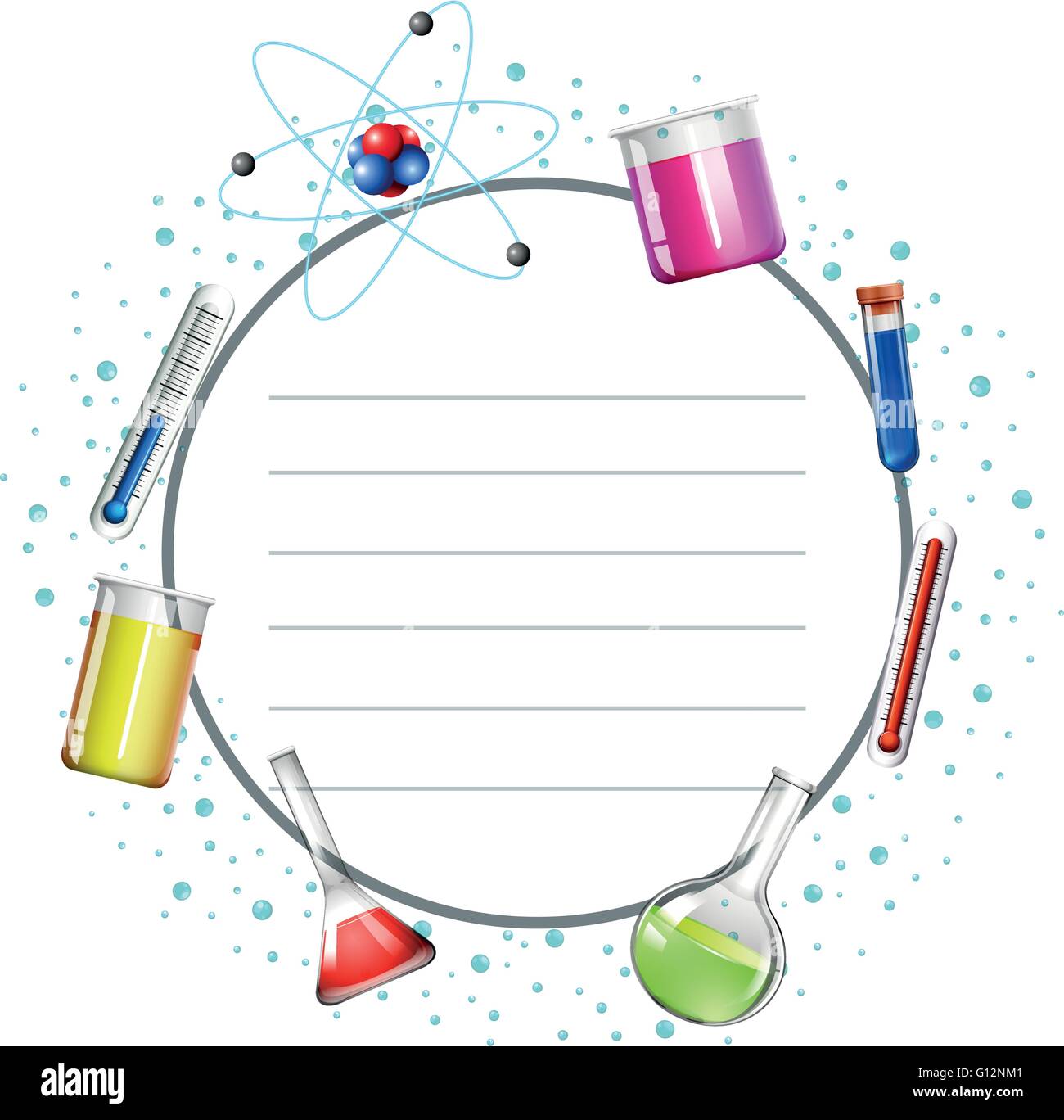 Border design with science equipments illustration Stock Vector Image & Art  - Alamy