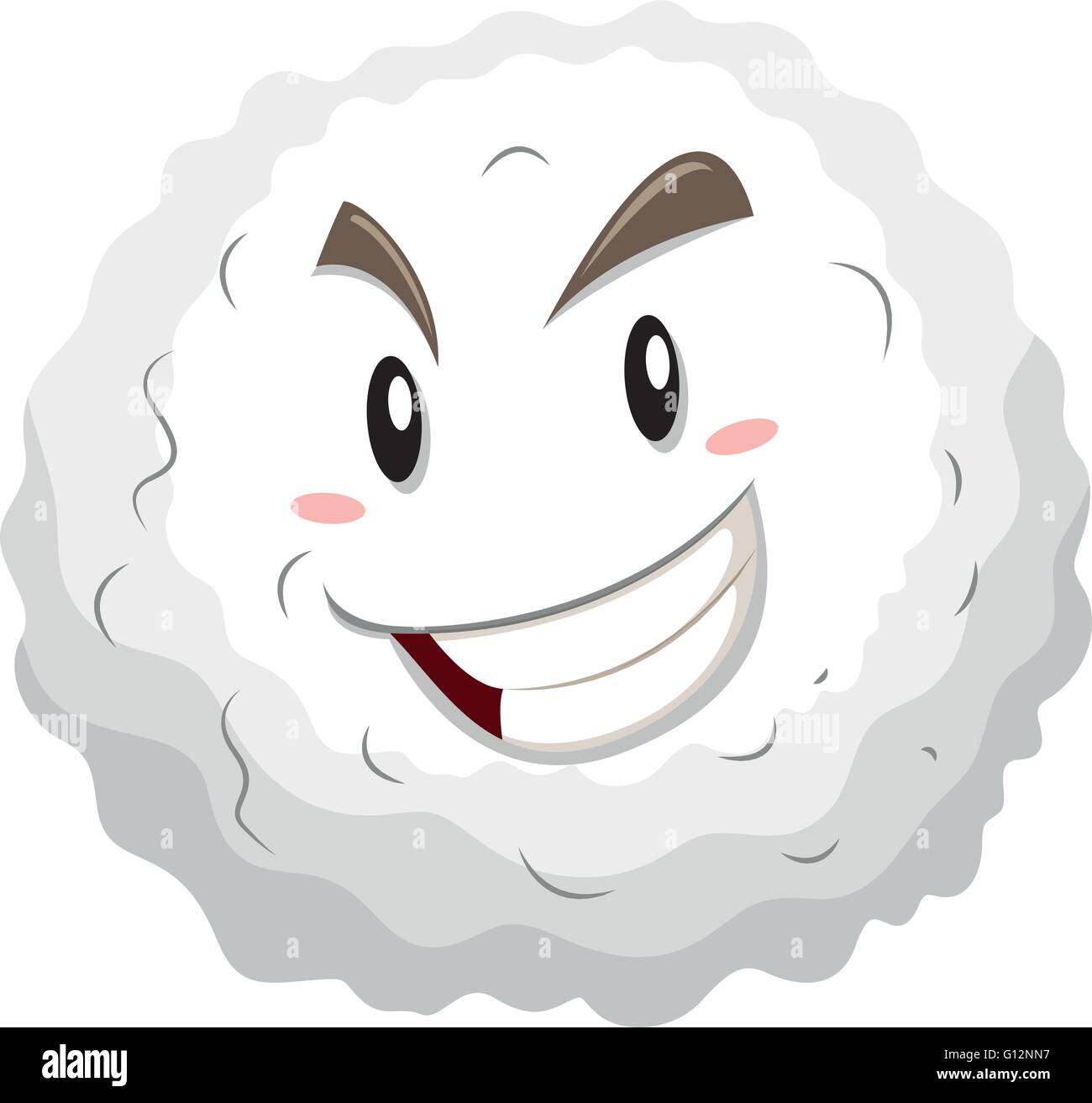 White blood cell with happy face illustration Stock Vector