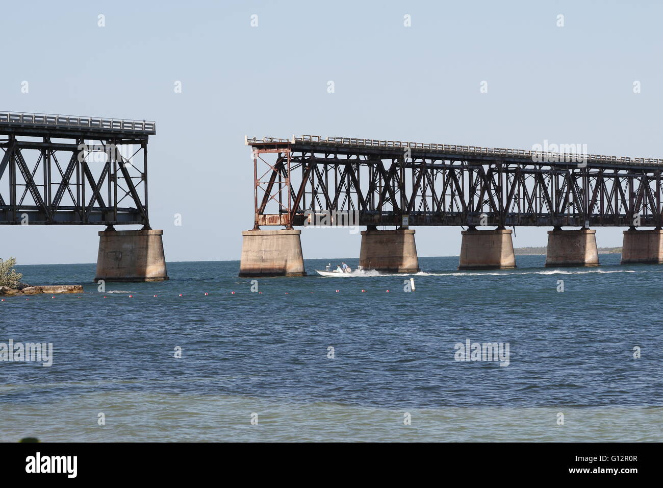 Historic Bahia Honda Bridge, Florida Keys Stock Photo