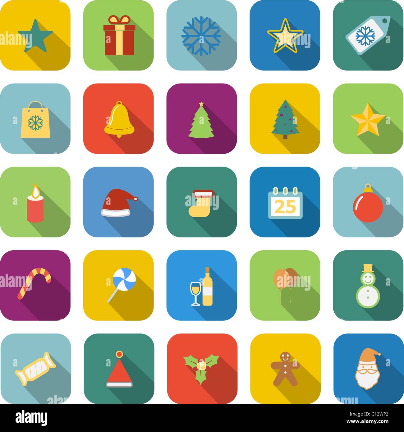 Christmas crystal color icons Stock Vector Images - Alamy