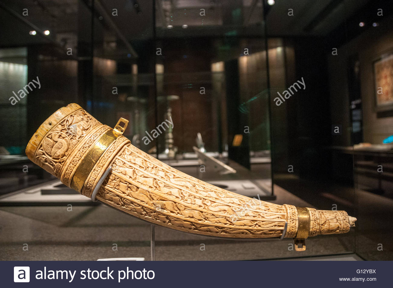 A hunting horn from 11th or 12th century Italy made from ivory on Stock Photo 103942270 Alamy