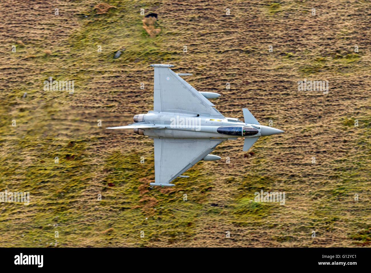 Typhoon Eurofighter Mach Loop Wales Uk Stock Photo
