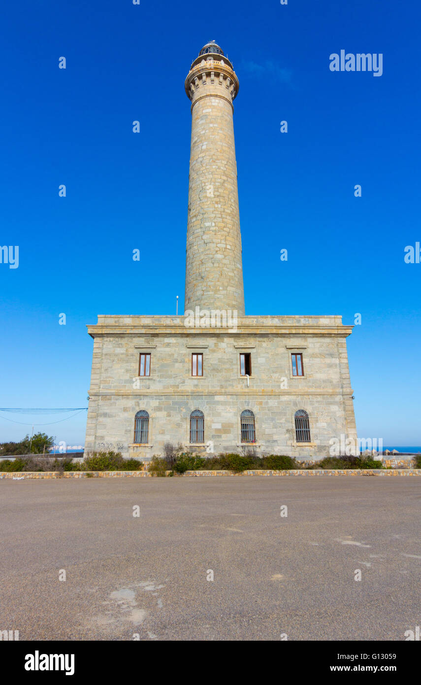 lighthouse at Cabo de Palos in Murcia Spain Stock Photo