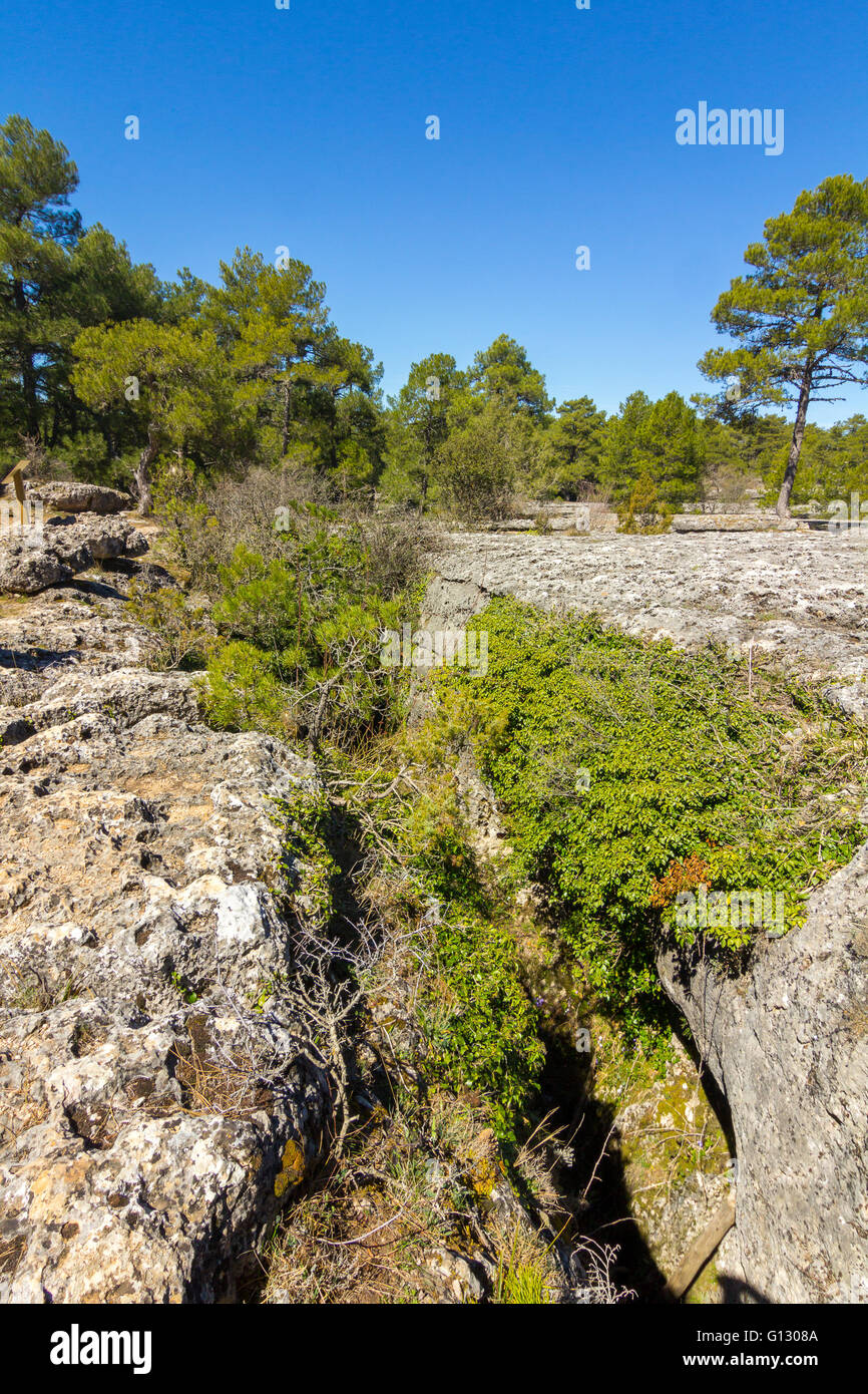 Rocks with capricious forms in the enchanted city of Cuenca, Spain ...