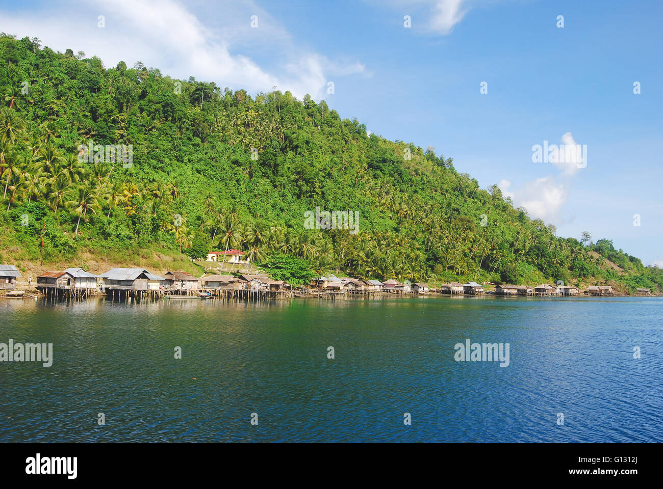 Local Bajau houses in the Togean Islands, Indonesia Stock Photo Alamy