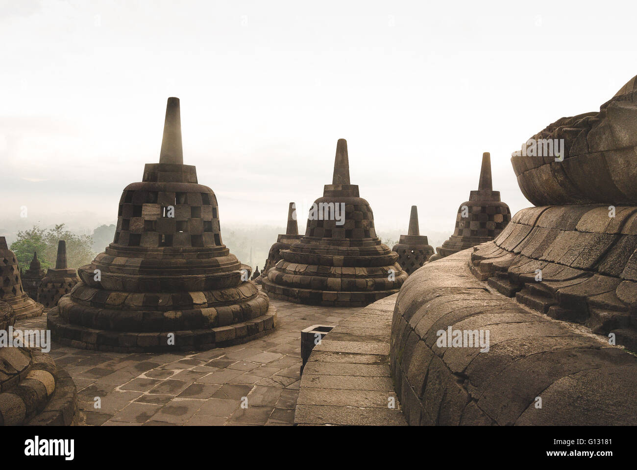 Borobudur temple in Yogyakarta, Indonesia Stock Photo