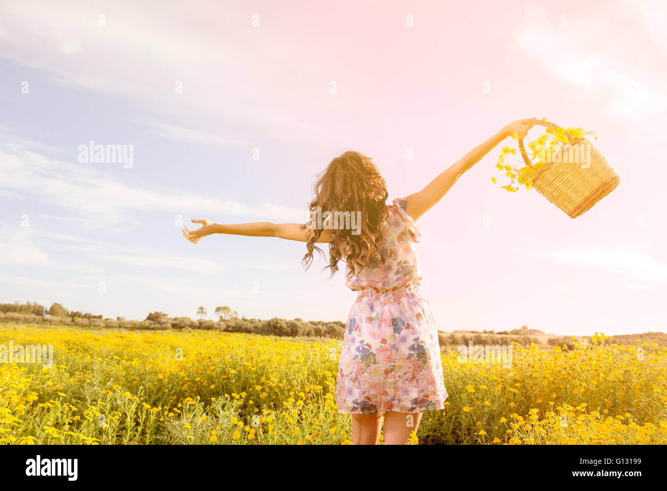 Happy girl dancing hi-res stock photography and images - Alamy