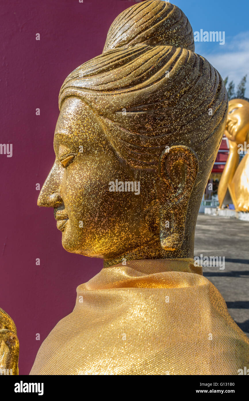 Thailand Phuket Wat Sri Sunthon Reclining Buddha Stock Photo