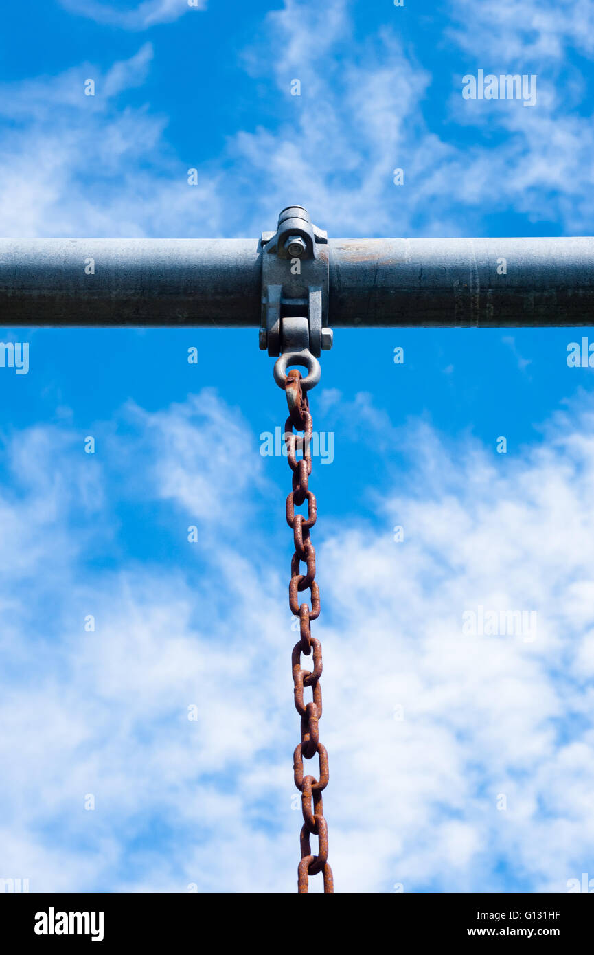 Hanging from metal bracket hi-res stock photography and images - Alamy