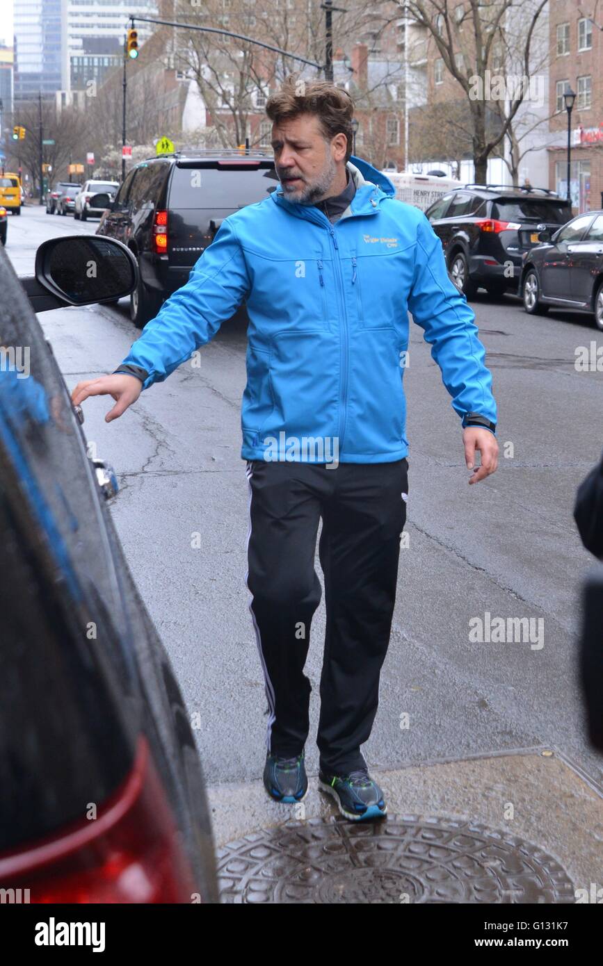 Russell Crowe out on his birthday Featuring: Russell Crowe Where