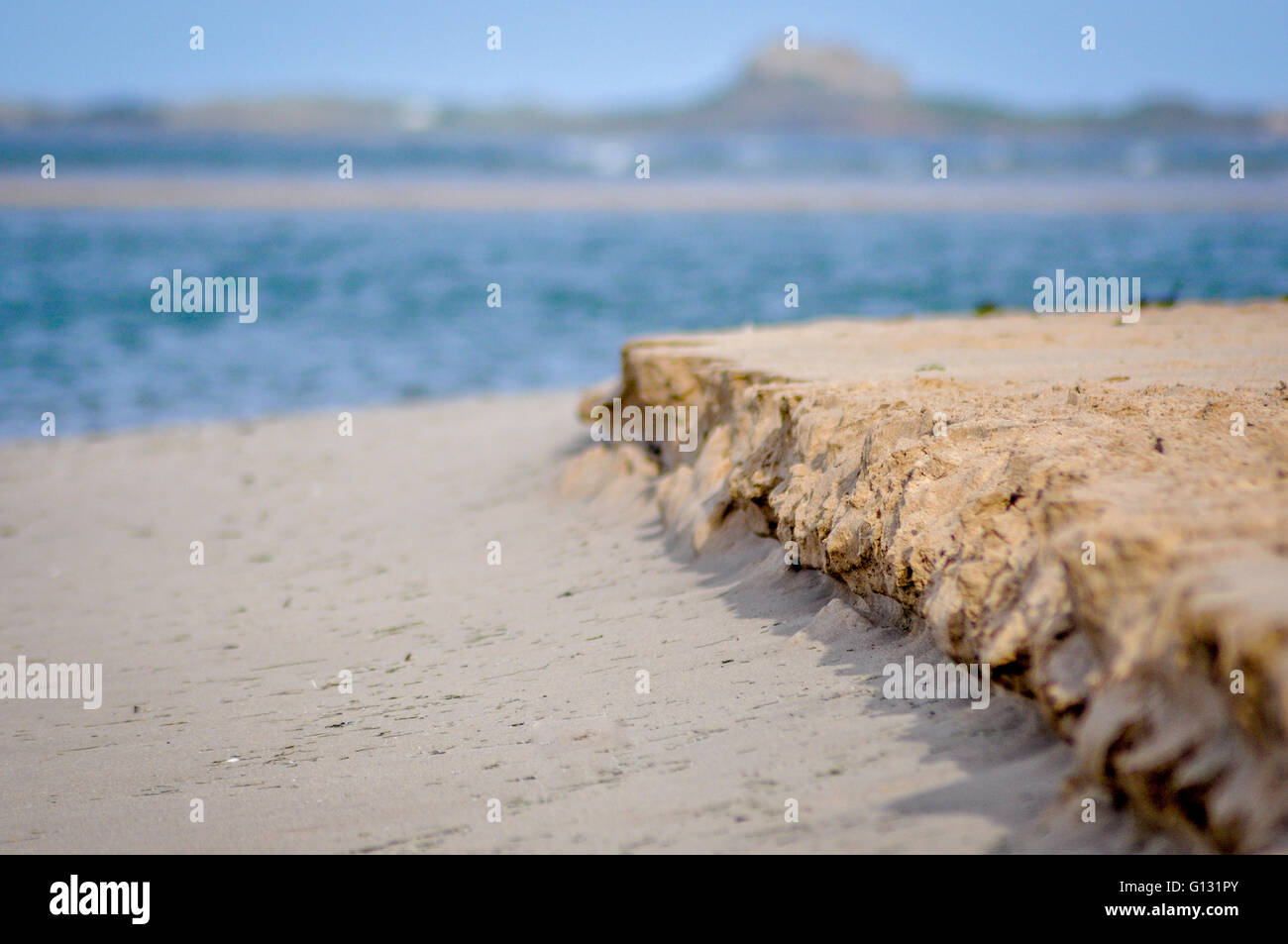 Budle Bay Sandy Bay Stock Photo