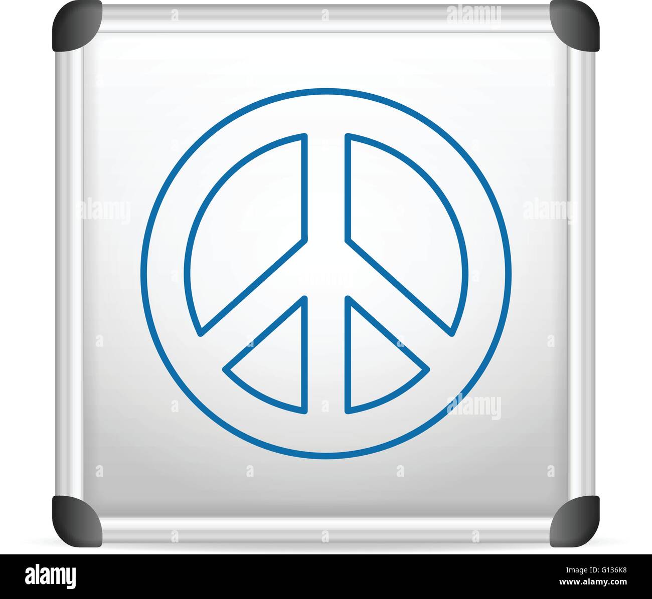 whiteboard peace on a white background. Stock Vector