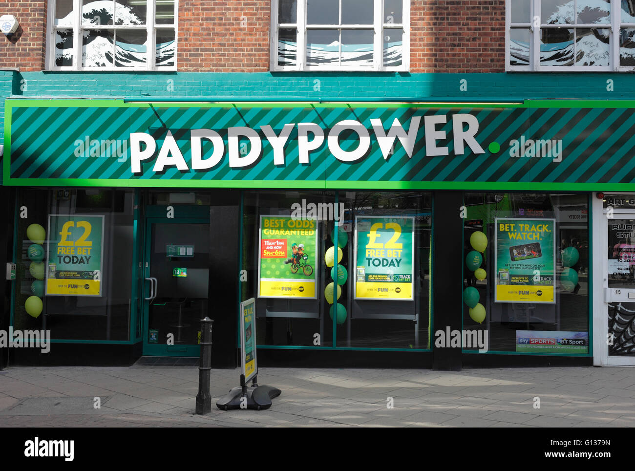 Paddy Power bookmakers in Norwich, England. Stock Photo