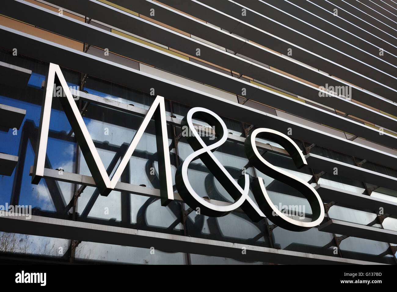 M&S storefront in Norwich, Norfolk, England. Stock Photo