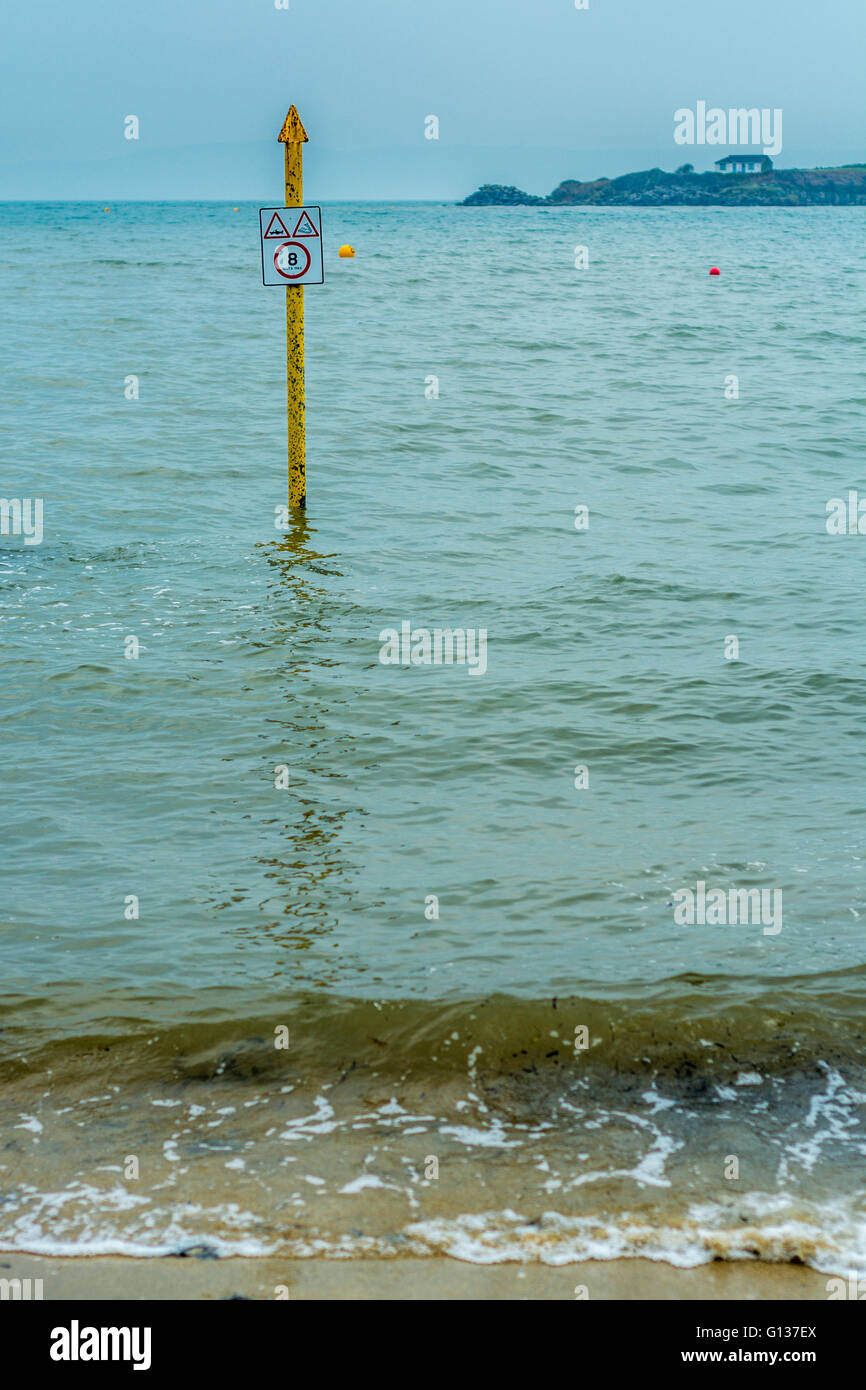 Looking out to sea from Traeth Bychan on Anglesey Stock Photo