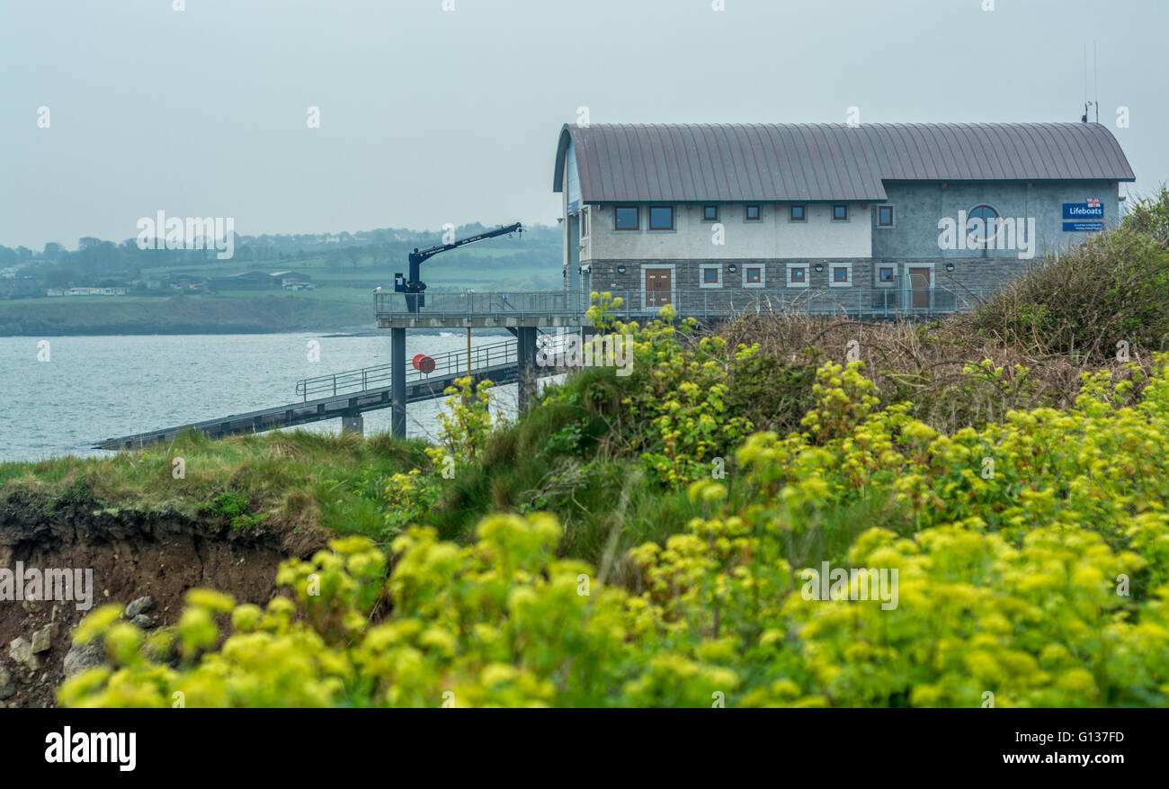 The lifeboat house a Moelfre on Anglesey Stock Photo Alamy