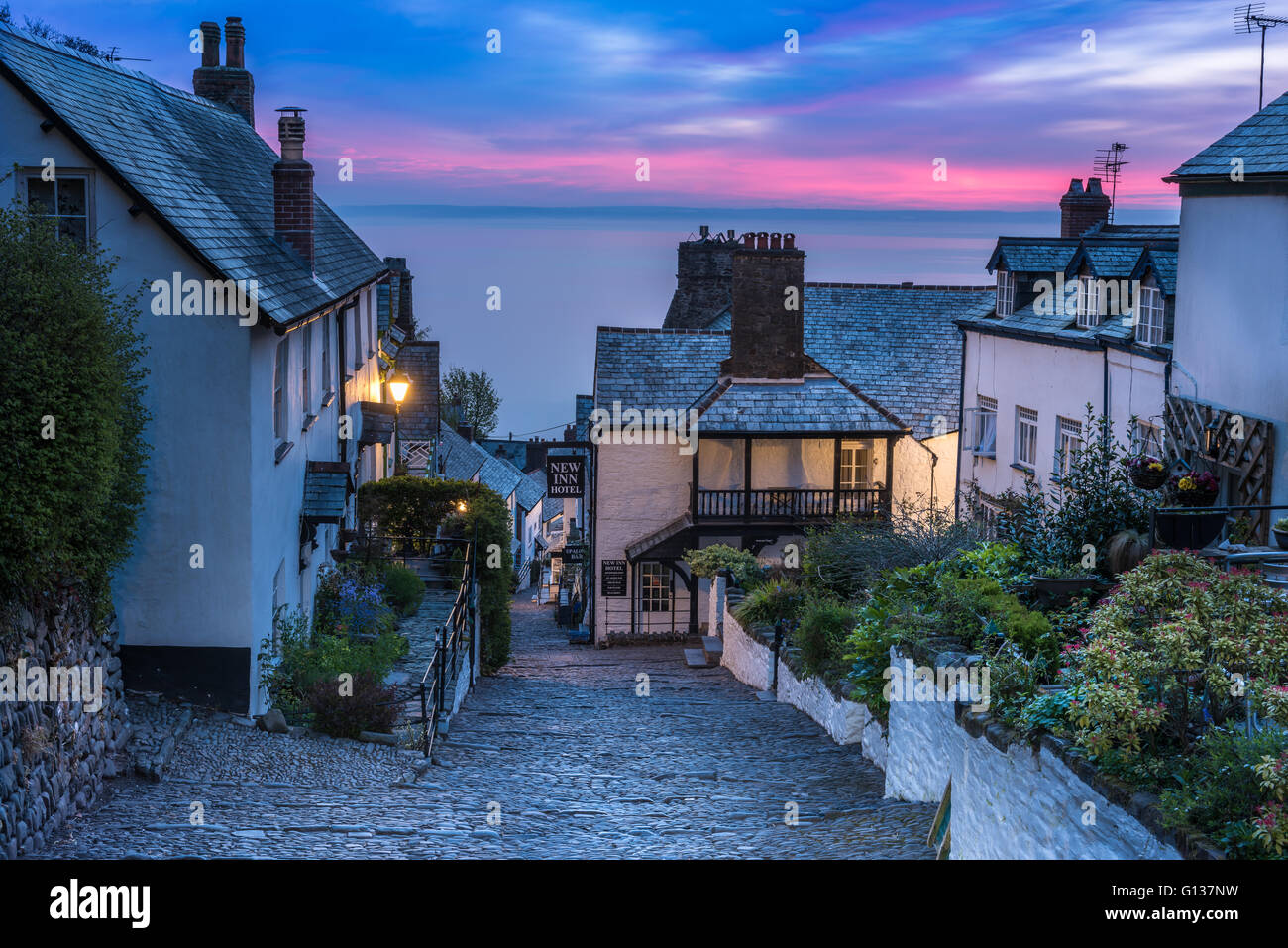 Clovelly High Street Stock Photo